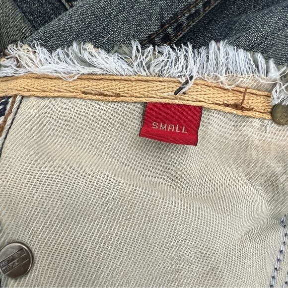 Vintage Junker Jeans Deconstructed Patchwork Denim Maxi Skirt Size Small - Picture 5 of 9